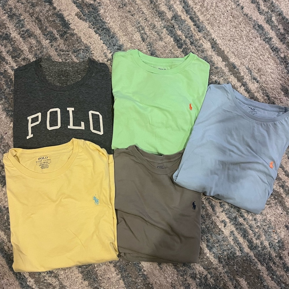 Ralph Lauren polo boys size 10/12 large tee shirt lot
